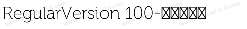 RegularVersion 100字体转换